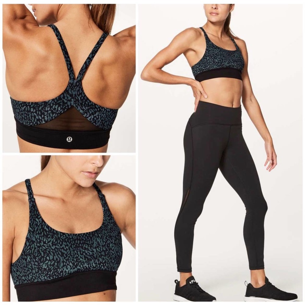 Lululemon Train Times Bra Illuminate Multiblack/Black- 4